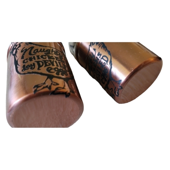 Vintage Copper and Silver Chicken Salt and Pepper Shakers 4" - Picture 5 of 5